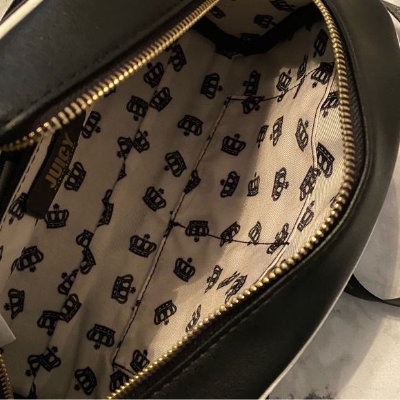 👑 Juicy Couture Crown Bowling Bag with Crossbody Strap - Picture 8 of 8